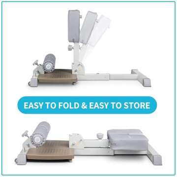 leikefitness Deluxe Multi-Function Deep Sissy Squat Bench Home Gym Workout Station Leg Exercise Machine (Beige-8300)