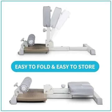 leikefitness Deluxe Multi-Function Deep Sissy Squat Bench Home Gym Workout Station Leg Exercise Machine (Beige-8300)