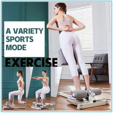 leikefitness Deluxe Multi-Function Deep Sissy Squat Bench Home Gym Workout Station Leg Exercise Machine (Beige-8300)