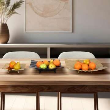 Sagebrook Home Exquisite Trays and Plates Set, Artistic Home Decor, Elegant Design for Stylish Enter...