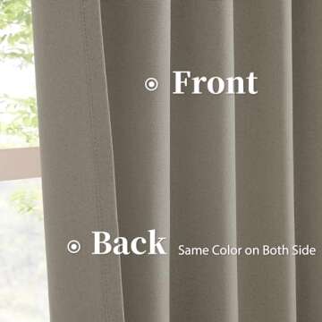 KEQIAOSUOCAI 102 Inch Blackout Curtains Taupe for Living Room 2 Panels Back Tab Hook Belt Primitive Farmhouse Large Window Faux Linen Drape for Sliding Door Track Pleated Look Sand Beach Decor