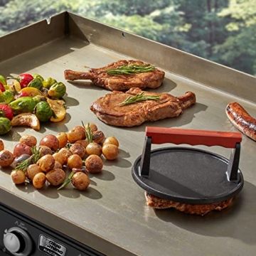 Cast Iron Smash Burger Press for Perfect BBQ Cooking