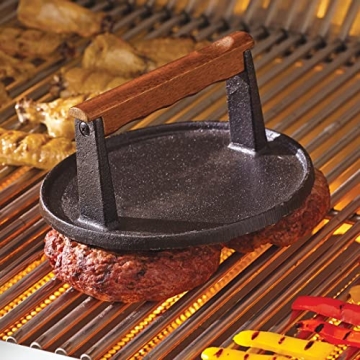 Cast Iron Smash Burger Press for Perfect BBQ Cooking