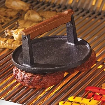 Cast Iron Smash Burger Press for Perfect BBQ Cooking