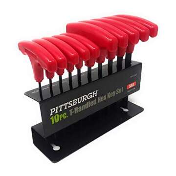 10 Pc Metric T-Handle Hex Key Set