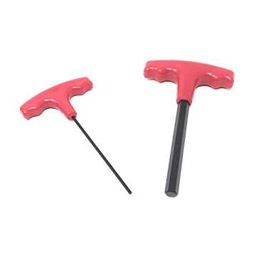 Durable 10 Pc Metric T-Handle Hex Key Set for Mechanics