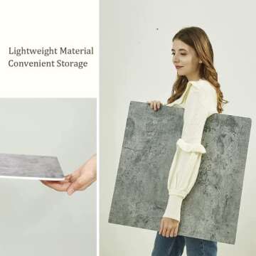 BEIYANG 2 PCS Photo Backdrop Boards with 2 PCS Bracket for Flat Lay or Food Photography Background, Durable Waterproof Realistic Photo Backgrounds for Product Photography 24x24in