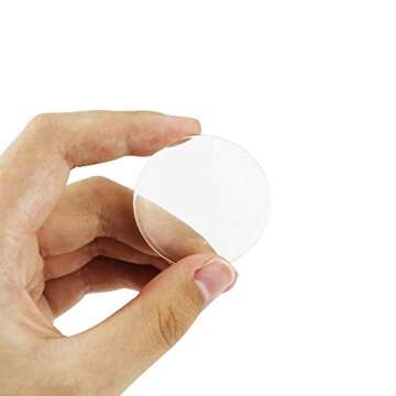 Faxco 30-Pieces Transparent Glass cabochons, Clear Glass Dome cabochon, Non-calibrated Round 1.57 inch/40mm for Photo Pendant Craft Jewelry Making