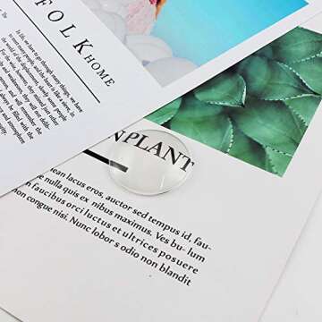 Faxco 30-Pieces Transparent Glass cabochons, Clear Glass Dome cabochon, Non-calibrated Round 1.57 inch/40mm for Photo Pendant Craft Jewelry Making