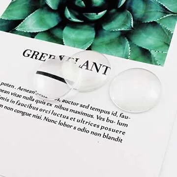 Faxco Transparent Glass Cabochons - 30 Pieces for Crafting