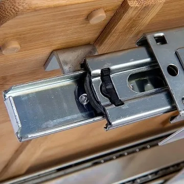 Durable Steel and Bamboo Pull-Out Storage Organizer