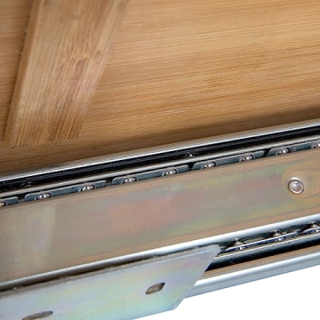 Durable Steel and Bamboo Pull-Out Storage Organizer