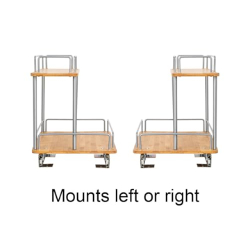 Durable Steel and Bamboo Pull-Out Storage Organizer