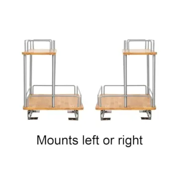 Durable Steel and Bamboo Pull-Out Storage Organizer