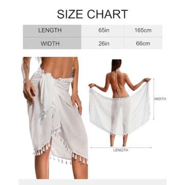 Eicolorte Sarong Wraps for Women - Stylish Swim Cover Up