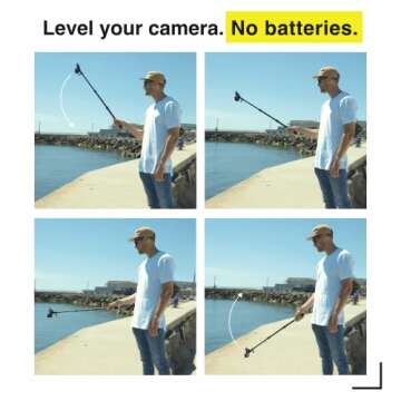 GRAVGRIP V2 Hydraulic Leveling Mount for Action Camera, GoPro, DJI, Insta360 - Pocket-Sized Leveler,...