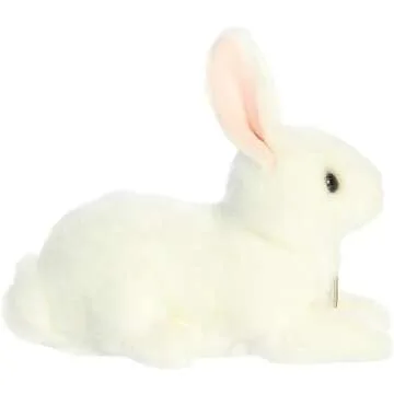 Aurora Miyoni White Rabbit Plush 8-Inch, High Quality