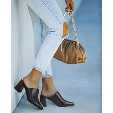 Stylish Trish Lucia Women's Chunky Heel Mules