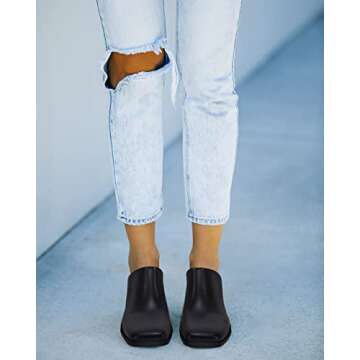 Stylish Trish Lucia Women's Chunky Heel Mules