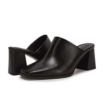 Stylish Trish Lucia Women's Chunky Heel Mules