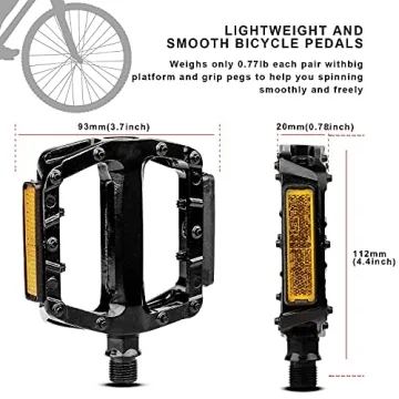 Lightweight AVASTA Mountain Bike Pedals with Reflector