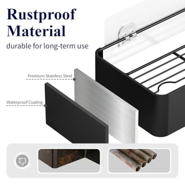 Kitsure Shower Caddy 2 Pack Rustproof Organizer Quick Dry