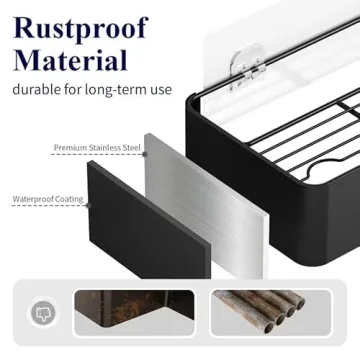 Kitsure Shower Caddy 2 Pack Rustproof Organizer Quick Dry