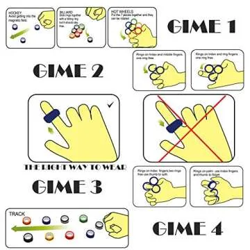 Magnetic Rings Fidget Toy Set, Idea ADHD Fidget Toys, Adult Fidget Magnets Spinner Rings for Anxiety Relief Therapy, Fidget Pack Great Gift for Adults Teens Kids (A)