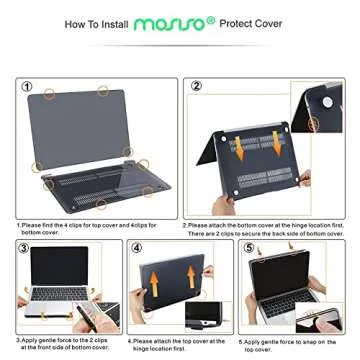 MOSISO Compatible with MacBook Air 13 inch Case 2022 2021 2020 2019 2018 Release A2337 M1 A2179 A1932 Touch ID, Plastic Hard Shell Cover&Keyboard Cover for MacBook Air 13.3 inch Case, Lavender Gray
