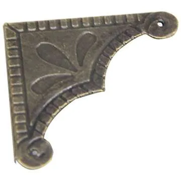 2.2x2.2 inch Vintage Corner Protectors (20 Pcs) Metal Box Corner Protector Corner Brace with Mounting Screws for Furniture Jewelry Box Decoration Edge Cover Furniture Cabinet Antique Bronze