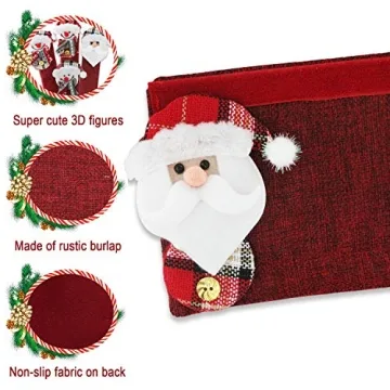 Festive Mosoan Christmas Refrigerator Handle Covers Set