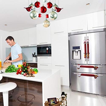 Festive Mosoan Christmas Refrigerator Handle Covers Set