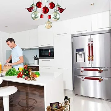 Festive Mosoan Christmas Refrigerator Handle Covers Set