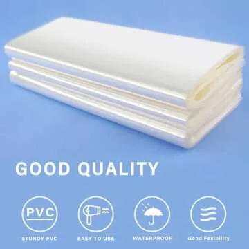 100 Pcs Clear PVC Shrink Wrap Bags for DIY Projects