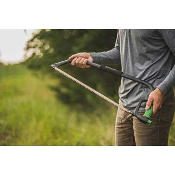 Hooyman Bow Saw with Heavy Duty Construction, Ergonomic No-Slip H-Grip Handle, Impulse-Hardened Teet...