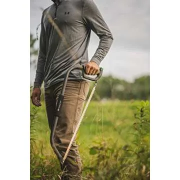 Hooyman Bow Saw with Heavy Duty Construction, Ergonomic No-Slip H-Grip Handle, Impulse-Hardened Teeth, SK5 Steel Blade, and Blade Tension Knob for Land Management, Yard Work, Gardening, and Outdoors