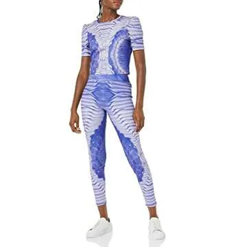 Fashionable Women's Puff Cropped Top in Blue Violet