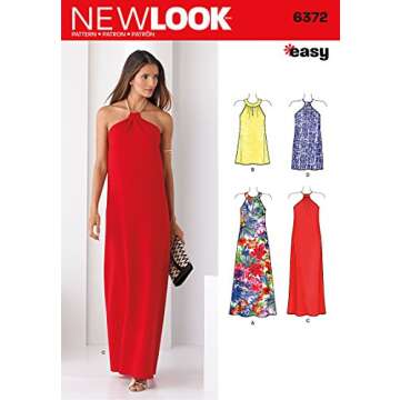NEW LOOK 6372 Misses' Dresses Each in Two Lengths Sewing Kit - Size A (6-8-10-12-14-16-18)