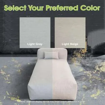 OPEAK Outdoor Bean Bed Chair Sun Lounger, Couch Sofa for Patio & Pool, Foam Filling Day Bed Furniture, Comfy Lazy Sofa for Outside, Water-Resistant Outdoor Seating Lounge Chair, Light Beige