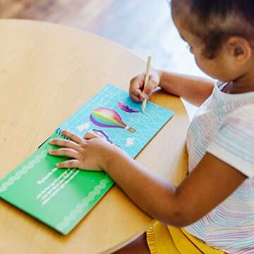 Melissa & Doug On the Go Scratch Art Activity Books Set - Fairy Tales, Favorite Things, Safari Animals