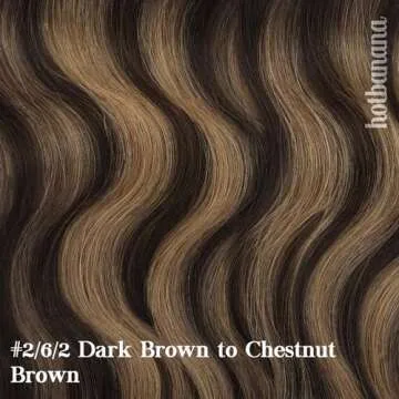 HOTBANANA Human Hair Clip in Hair Extensions, Balayage Dark Brown Mixed Chestnut Brown 120g Clip in Hair Extensions Real Human Hair Straight Remy Hair Clip Ins Dark Roots Ombre 20 Inch 7pcs