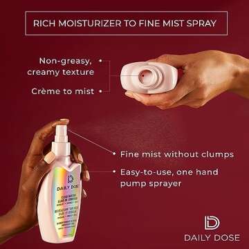 Daily Dose Clean Moisture Spray Leave-In Conditioner Detangler, Paraben-Free, Phthalates-Free, Cruelty-Free, Vegan