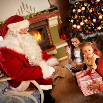 dgdgbaby Santa Suit Christmas Santa Claus Costume for Men Women Adult Costume Santa 10pc. Outfit (Maroon, Large/X-Large)