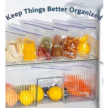 24/7 Bags- Gallon Zip Storage Bags, 200 Count, Double Zipper Seal, Easy Grip Open Tabs, Write-On Space, BPA-Free & Heavy Duty, Microwave Safe, Non-StandUp