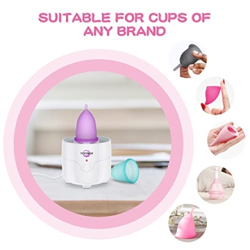YTYOMUR Menstrual Cup Steamer Sterilizer with 2 Reusable Menstrual Cups, Period Cups Cleaner Wash Kit