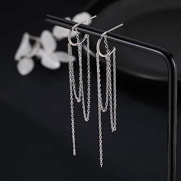 Stylish SLUYNZ 925 Silver Dangle Earrings for Women