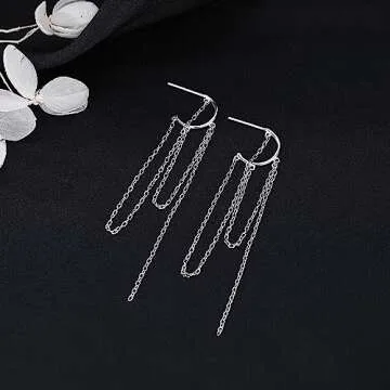 Stylish SLUYNZ 925 Silver Dangle Earrings for Women