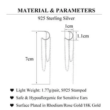 Stylish SLUYNZ 925 Silver Dangle Earrings for Women