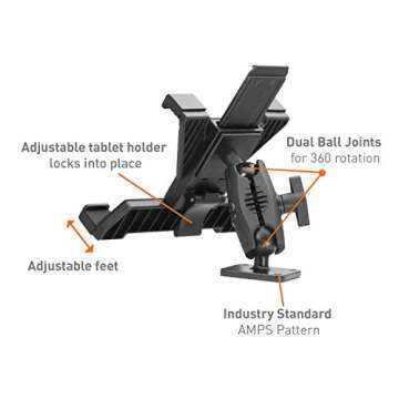 iBolt TabDock AMPs - Heavy Duty Tablet Mount for All 7"-10" Tablets