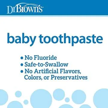 Dr. Brown's Fluoride-Free Baby Toothpaste, Infant & Toddler Oral Care, Strawberry, 1-Pack, 1.4oz/40g, 0-3 years